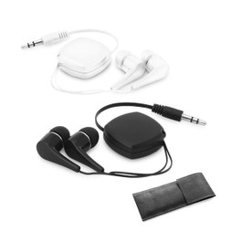 hi!dea 97359 - Retractable earphones with 075 m ABS cable