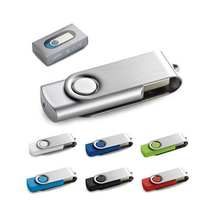 4 GB USB flash drive with metal clip - Egotier 97548