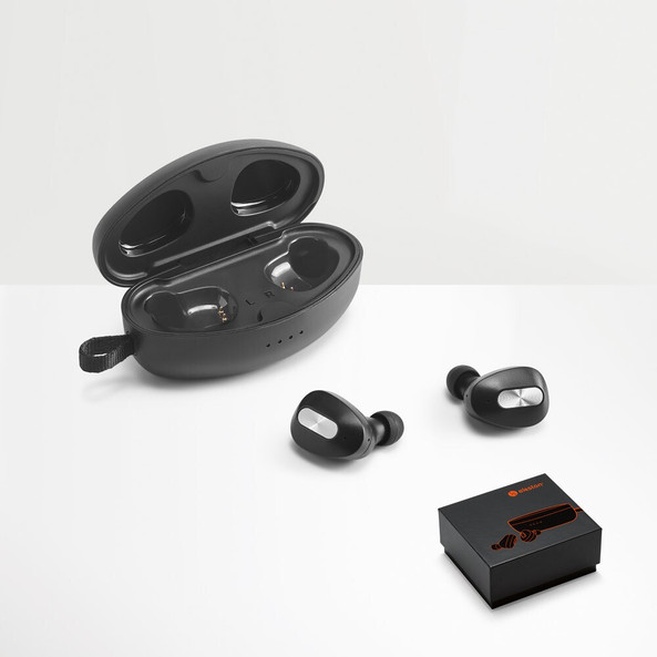 Ekston 97922 - kabellose In-Ear Kopfhörer aus Metall und ABS inkl. Ladegerät