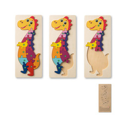 hi!dea 98003 - Dinosaur-shaped puzzle in pine plywood