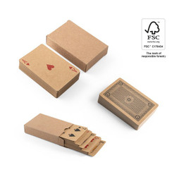 hi!dea 98149 - Deck of 54 classic cards in kraft paper, made from FSC™ certified material and other controlled materials
