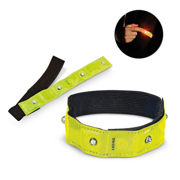 hi!dea 98515 - Reflecterende armband met 4 rode LED's