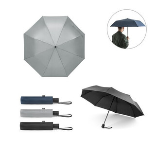 Telescopic umbrella in recycled polyester (100% rPET) 190T pongee with automatic opening - Egotier 99041