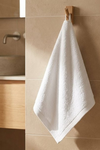 Hand towel (350 g/m²) in cotton (82%) and recycled cotton (18%) - Egotier 99049