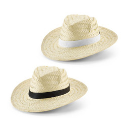 hi!dea 99084 - Luonnollinen olkihattu polyesterinauhalla