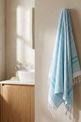 Beach towel in cotton (70% recycled) and polyester (30% recycled) (180 g/m²) - Egotier 99159