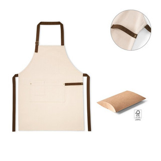 100% cotton canvas apron (320 g/m²) with metal details - Egotier 99815