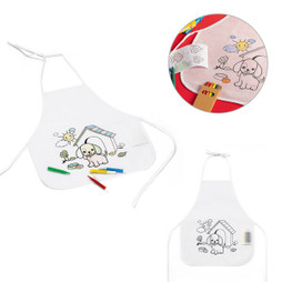 hi!dea 99834 - Grembiule per bambini da colorare in TNT (80 g/m²)