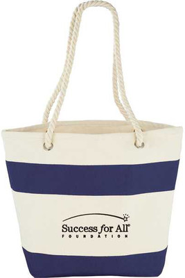 Capri Stripes 12oz Cotton Canvas Shopper Tote - PCNA 7900-40