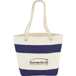 PCNA 7900-40 - Capri Stripes 12oz Cotton Canvas Shopper Tote