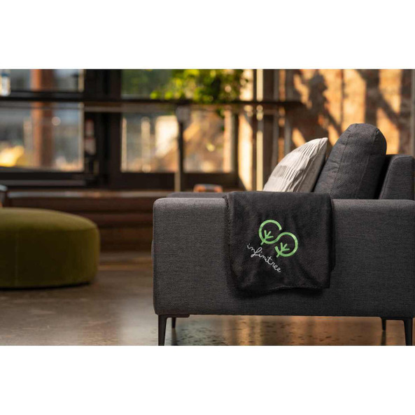 PCNA 1081-57 - 100% Recycled PET Fleece Blanket with RPET Pouch