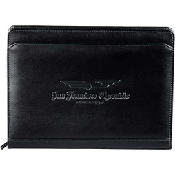 PCNA 0400-10 - Manchester Zippered Padfolio with FSC Mix Paper
