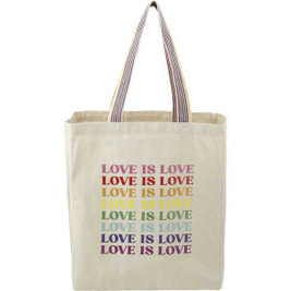 PCNA 7901-03 - Rainbow Recycled 6oz Cotton Grocery Tote