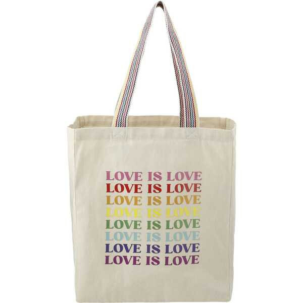 Rainbow Recycled 6oz Cotton Grocery Tote - PCNA 7901-03