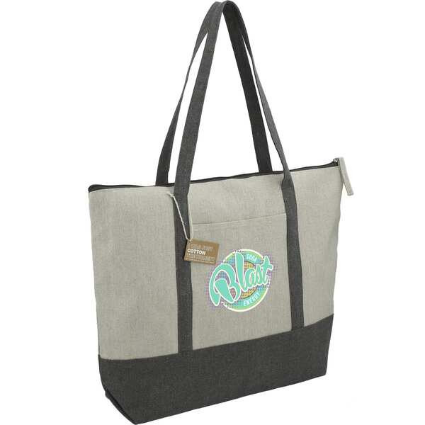 Repose 10oz Recycled Cotton Zippered Tote - PCNA 7901-11