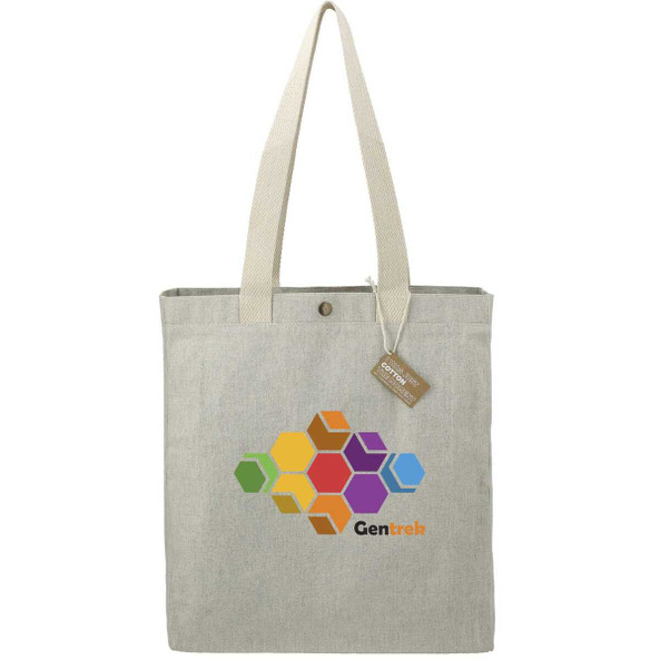 PCNA 7901-02 - Repose 10oz Recycled Cotton Box Tote w/Snap