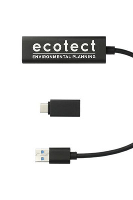 Hub USB 3.0 de aluminio de 4 puertos con adaptador de tipo C - PCNA 7143-36