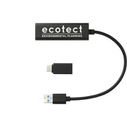 PCNA 7143-36 - Hub USB 3.0 de aluminio de 4 puertos con adaptador de tipo C