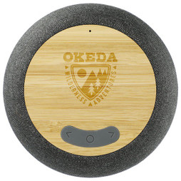 PCNA 7197-65 - Garm Fabric & Bamboo Speaker with Wireless Chargin