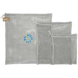 PCNA 7901-19 - Recycled Cotton Mesh Cinch Pouch Set