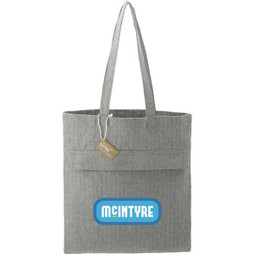 PCNA 7901-10 - Recycled Cotton Herringbone Tote w/Zip Pocket