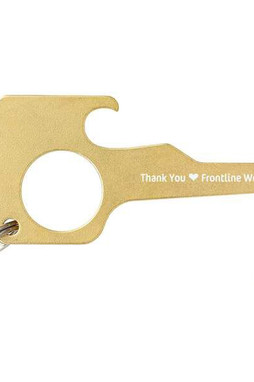 No Contact Keychain - Brass - PCNA 3351-09