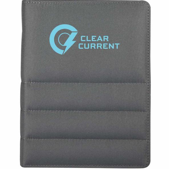 PCNA 0915-01 - Puffer  Zippered Padfolio with FSC© Recycled Paper