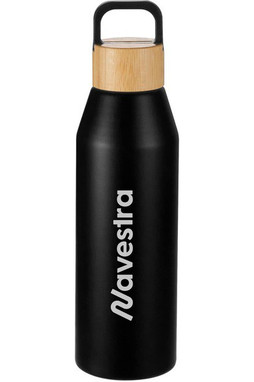 Botella reciclada Aspen de 24 oz con tapa de bambú FSC - PCNA 1602-19