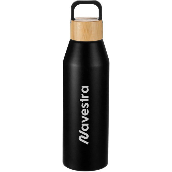 Aspen 24 oz Recycled Bottle with FSC Bamboo Lid - PCNA 1602-19