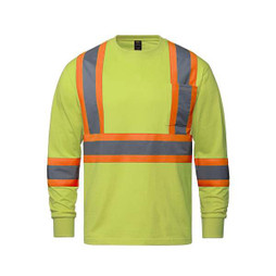 CX2 Hivis S05995 - Paramount Cotton Hivis Long Sleeve Tshirt