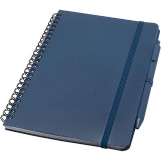 Thalaasa A5 ocean-bound hard cover notebook with ballpoint pen (black ink) - EgotierPro 107901