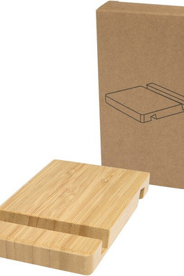 Bubup bamboo 2-angled tablet and phone stand - EgotierPro 104603