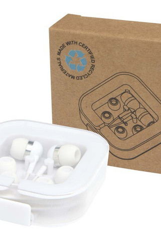 Baekdu kabelgebundenes Headset Typ-C mit Aufbewahrungsbox aus recyceltem Kunststoff - EgotierPro 124438