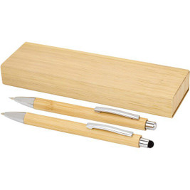 PF Concept 107976 - Set stylo bille et porte-mine Oblys en bambou (encre noire)