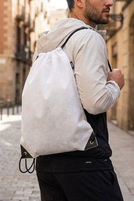 Evergreen GRS recycled non-woven drawstring bag 5L - EgotierPro 130080