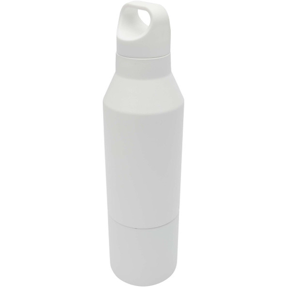 PF Concept 100840 - Odessy 600 ml RCS gecertificeerde, geïsoleerde fles van gerecycled roestvrijstaal met 300 ml beker