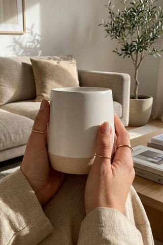 Dolce 300 ml ceramic mug with matt finish - EgotierPro 100855