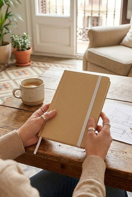 Reed A6 genvunden hardcover notesbog med almindelige sider - EgotierPro 106022