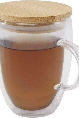 Seasons 113418 - Leona 350 ml glass cup with bamboo lid