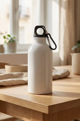 Oregon 400 ml RCS certified single wall stainless steel water bottle with carabiner - EgotierPro 100860