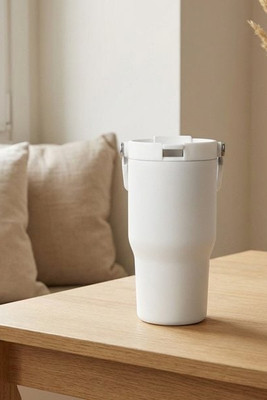 Bronx 900 ml RCS gecertificeerde, vacuüm geïsoleerde beker van gerecycled roestvrij staal en koper met deksel met dubbele functie - EgotierPro 100864