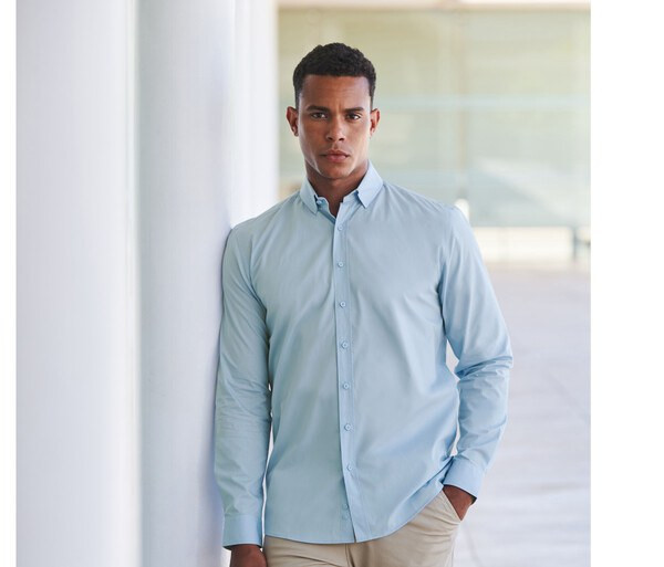 HENBURY HY582 - MEN'S LONG SLEEVED 'COTTON FEEL' COOLPLUS® SHIRT