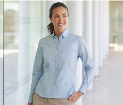 HENBURY HY583 - LADIES LONG SLEEVED COTTON FEEL COOLPLUS® SHIRT
