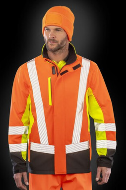 RESULT RS506X - RECYCLED 3-LAYER PRINTABLE 
3-TONE SAFETY SOFTSHELL