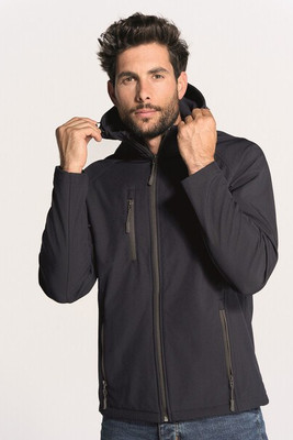 JHK JK341 - FULL ZIP SOFTSHELL JACKET HOODED