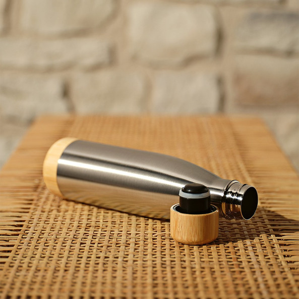 Aodaci ABT017 - Congo Bottle rSS and Bamboo 780ml. Double wall and Leakproof