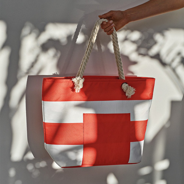 Aodaci ACL008 - Athens Cooler 15L rPET. Pocket and recycled cotton handles