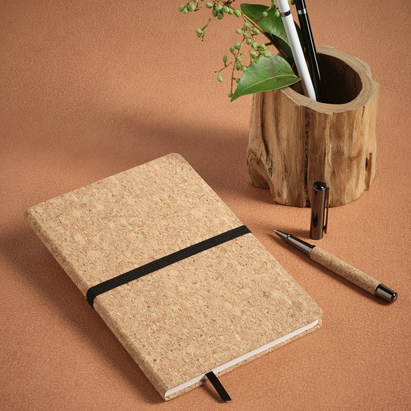 Aodaci ANT012 - Goethe A5 Notebook Cork cover. 70gsm Recycled 196 pages 