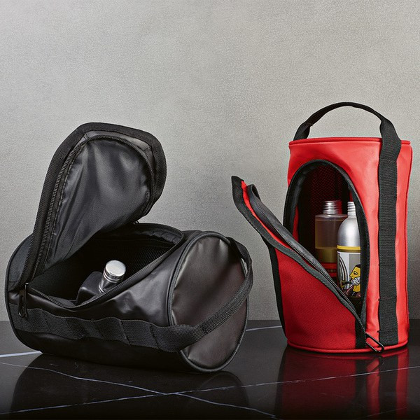 Aodaci ATB003 - Riga Toiletry Bag 5.7L rPET. Barrel shaped with carry handle