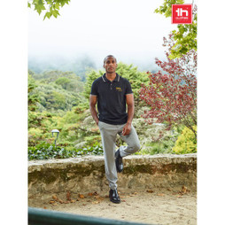 hi!dea 30137 - Mens Polo Shirt with contrast colour trim and buttons